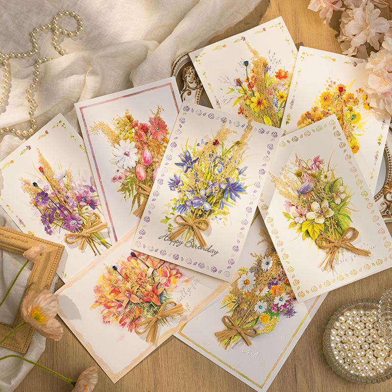 Dried Flower Wish Card
