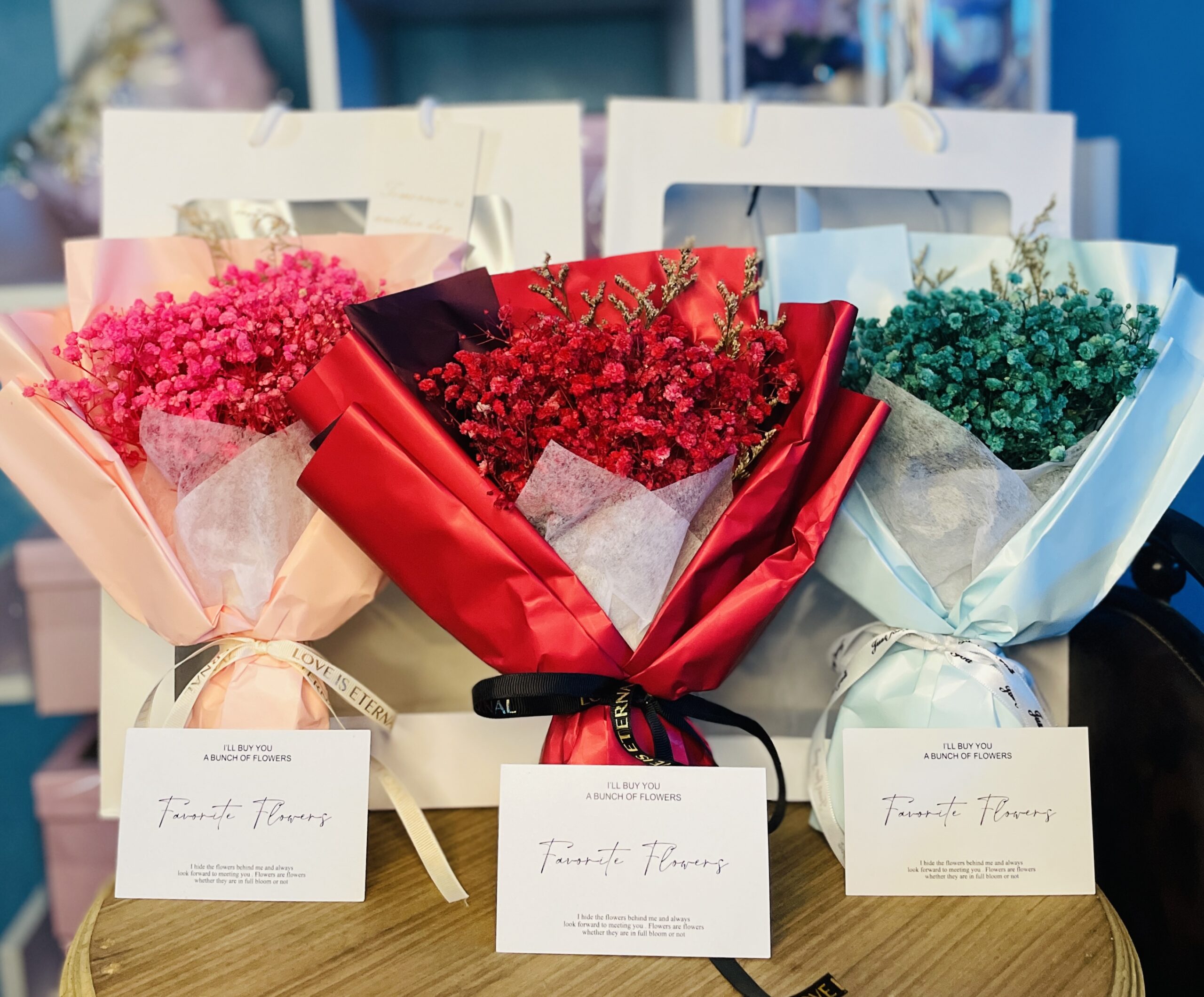 Dried Baby's Breath Flower Bouquet