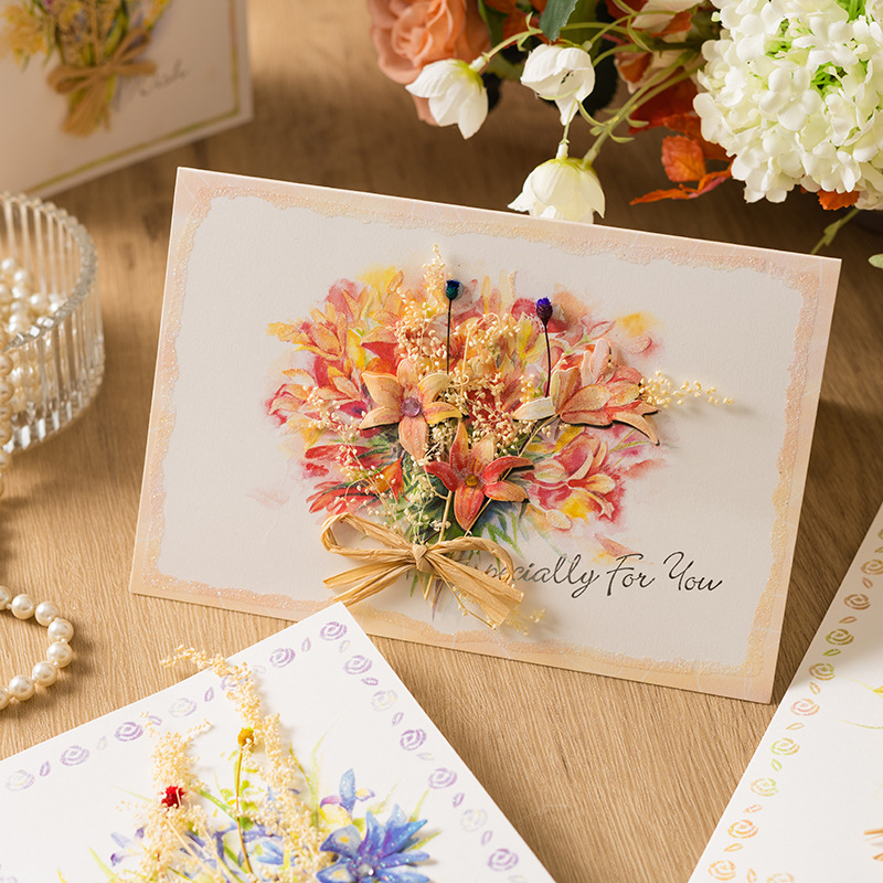 Dried Flower Wish Card