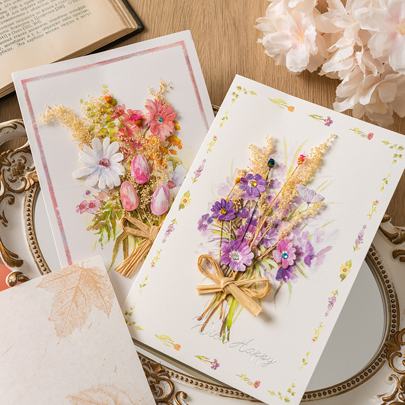 Dried Flower Wish Card
