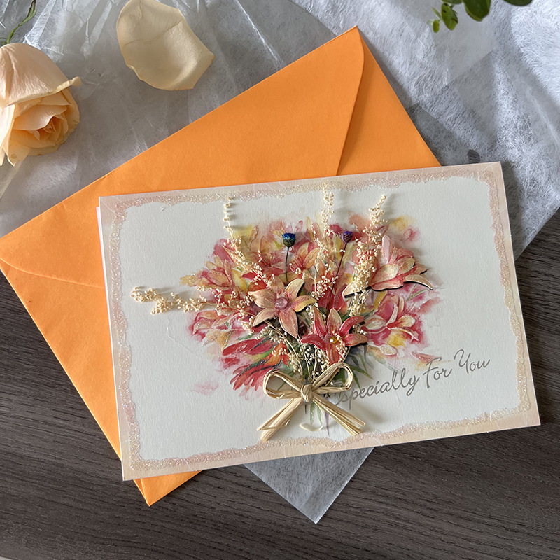 Dried Flower Wish Card