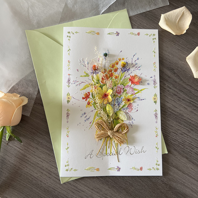 Dried Flower Wish Card