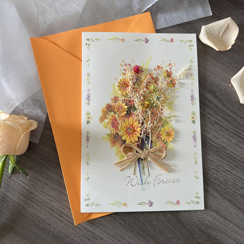 Dried Flower Wish Card