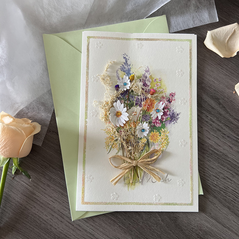 Dried Flower Wish Card