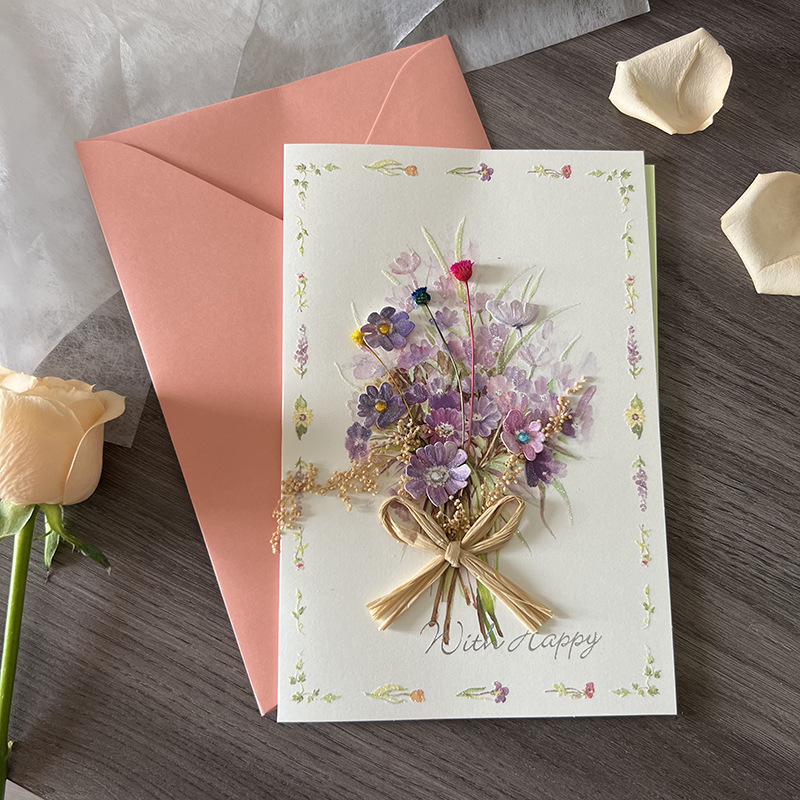 Dried Flower Wish Card