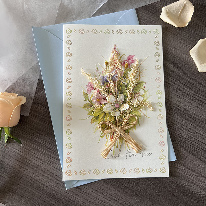 Dried Flower Wish Card
